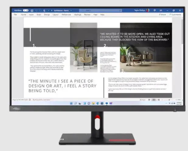 Lenovo 27 Inch Monitor ThinkVision
